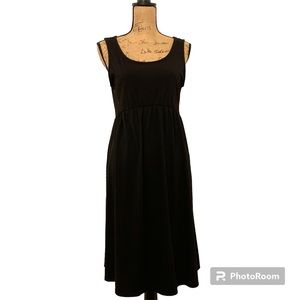 Maternity Black Sleeveless Dress, Medium Size